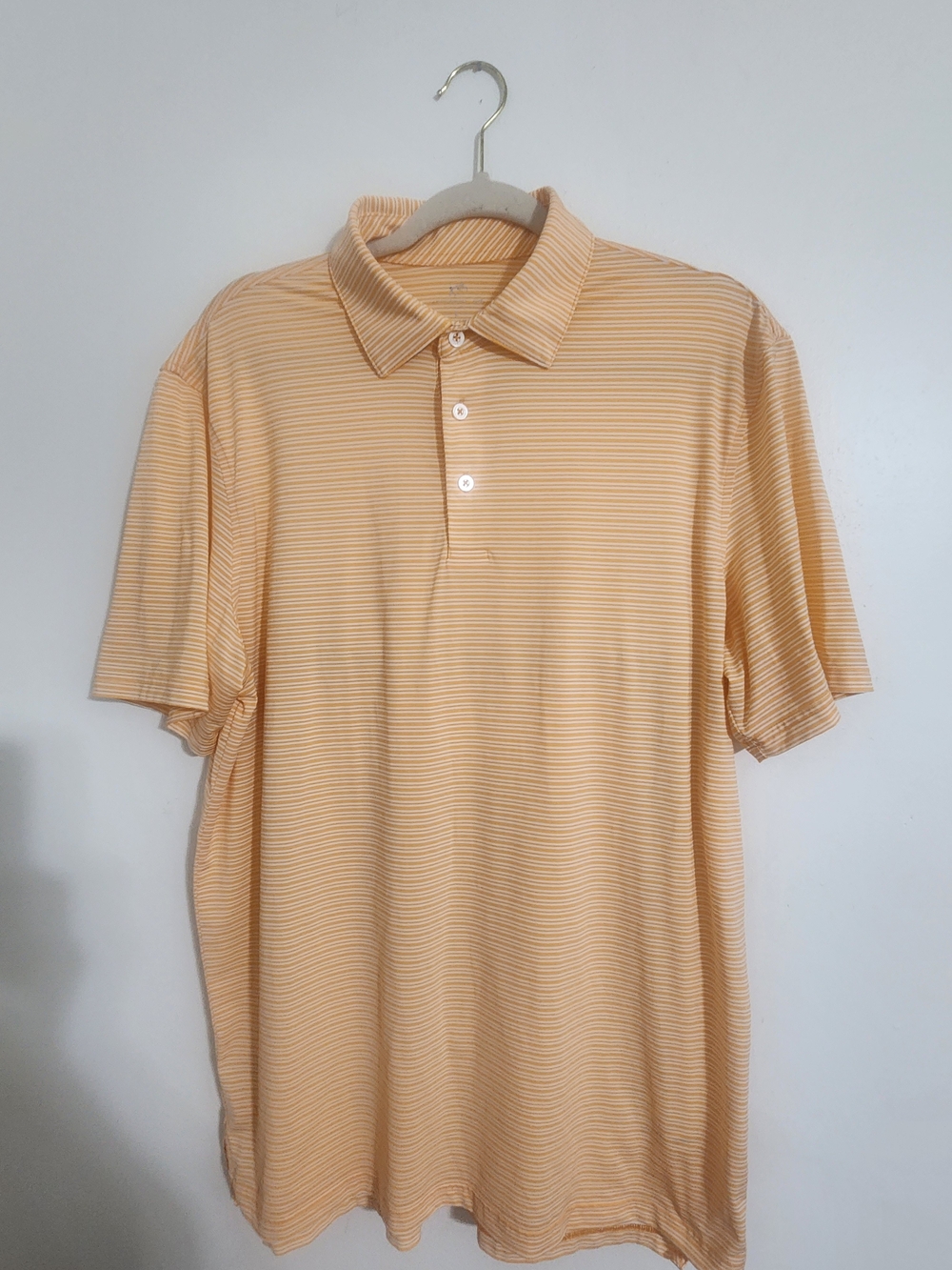 Southern Tide Peach Striped Polo Shirt